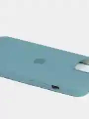 Зелёный хаки чехол Silicone Case для iPhone 13 с закрытым низом