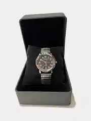 Серебряный часы Romano, браслет-резинка