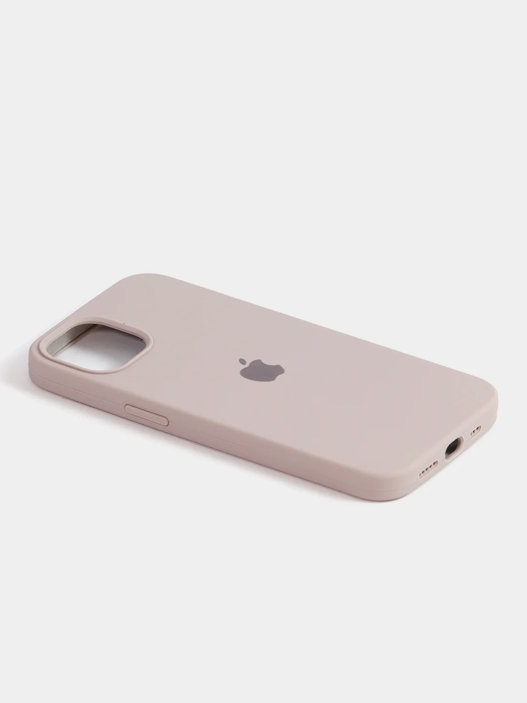 Бежевый меланж чехол Silicone Case для iPhone 13 с закрытым низом