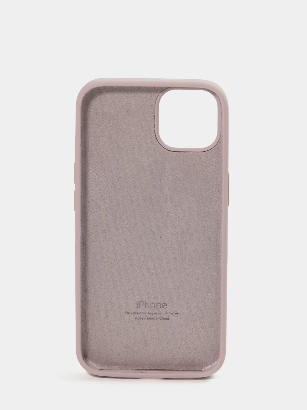 Бежевый меланж чехол Silicone Case для iPhone 13 с закрытым низом