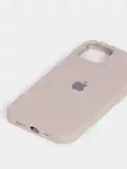 Бежевый меланж чехол Silicone Case для iPhone 13 с закрытым низом