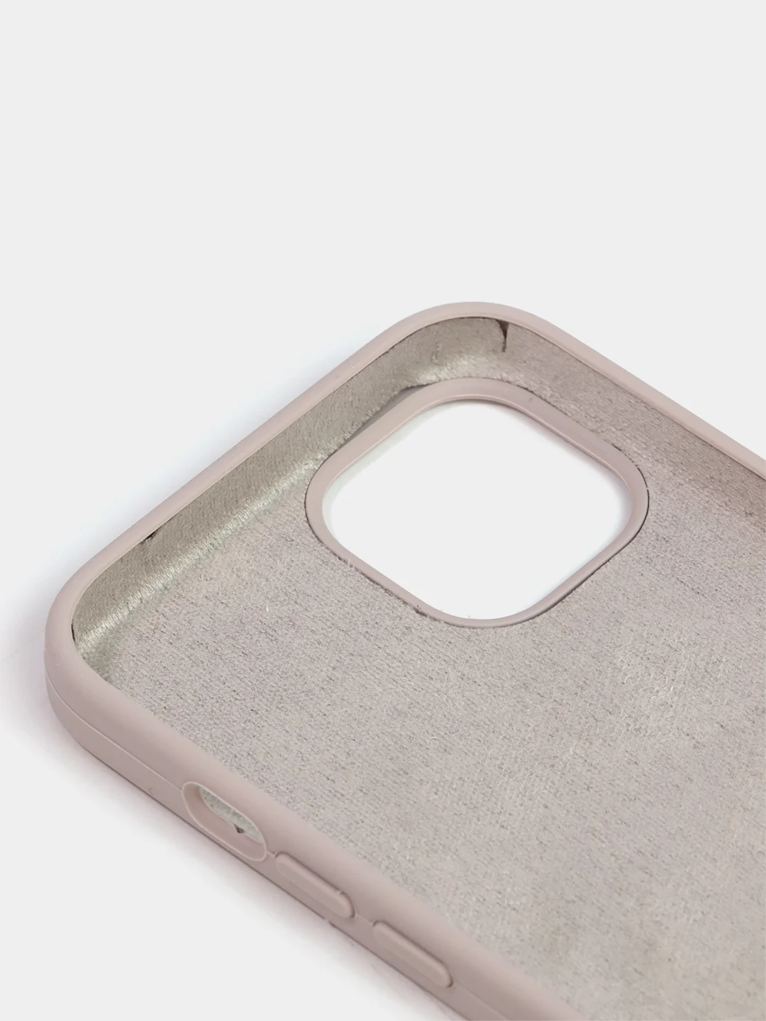 Бежевый меланж чехол Silicone Case для iPhone 13 с закрытым низом