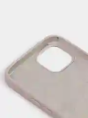Бежевый меланж чехол Silicone Case для iPhone 13 с закрытым низом