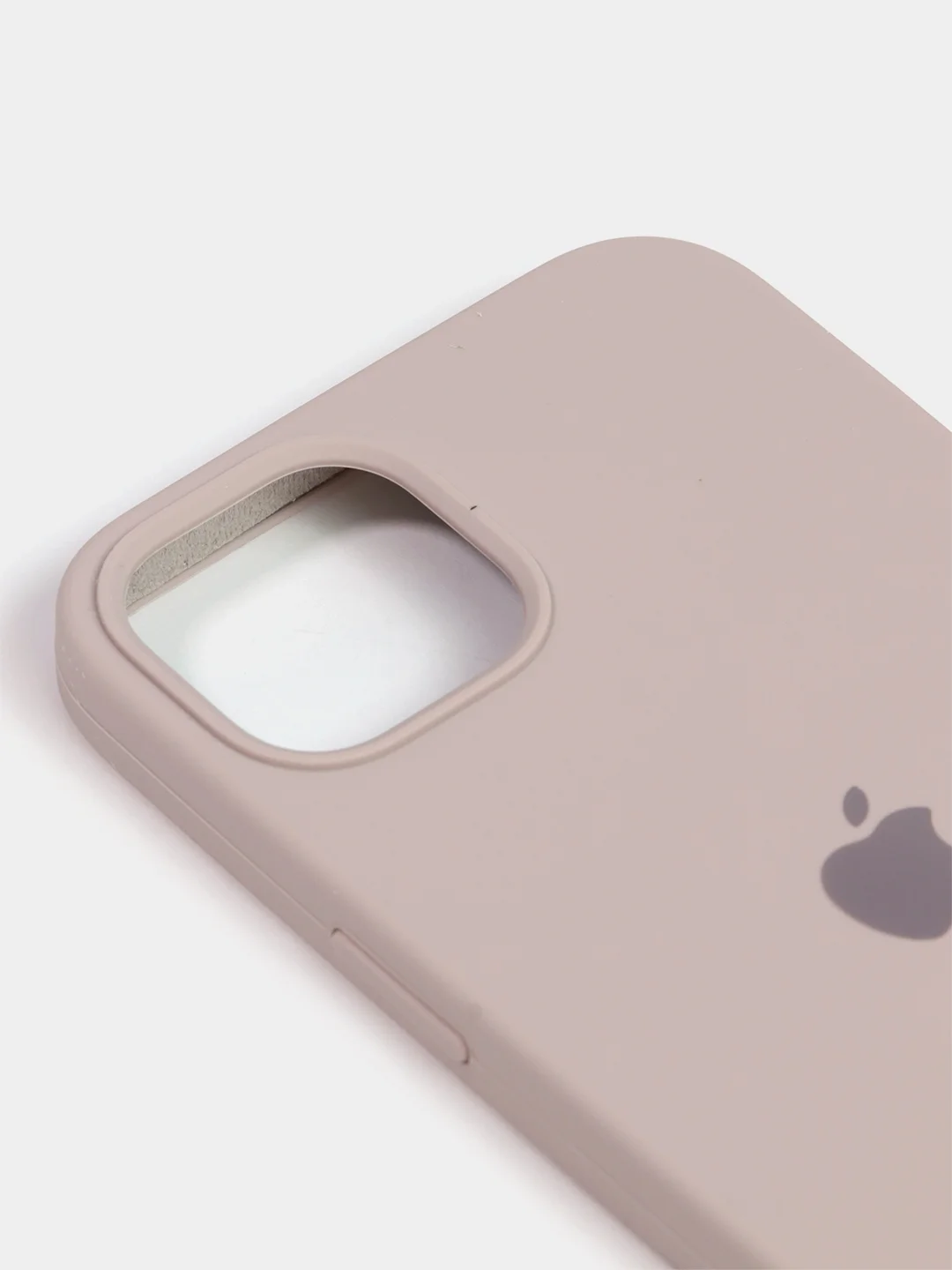 Бежевый меланж чехол Silicone Case для iPhone 13 с закрытым низом