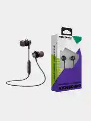 Черный bluetooth-наушники More Choice BG6, вакуумные, с шейным шнурком