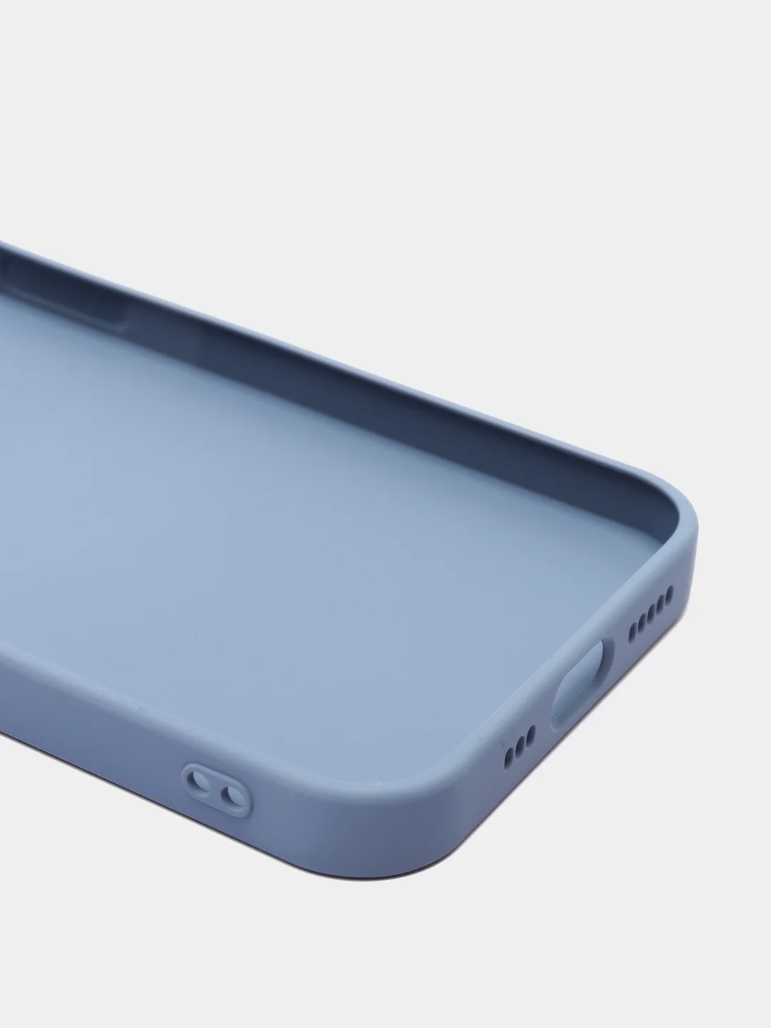 Небесно-голубой чехол силиконовый со стеклянной панелью для iPhone 13 Pro
