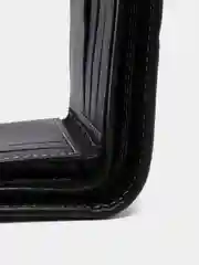 Черный кошелек мужской компактный