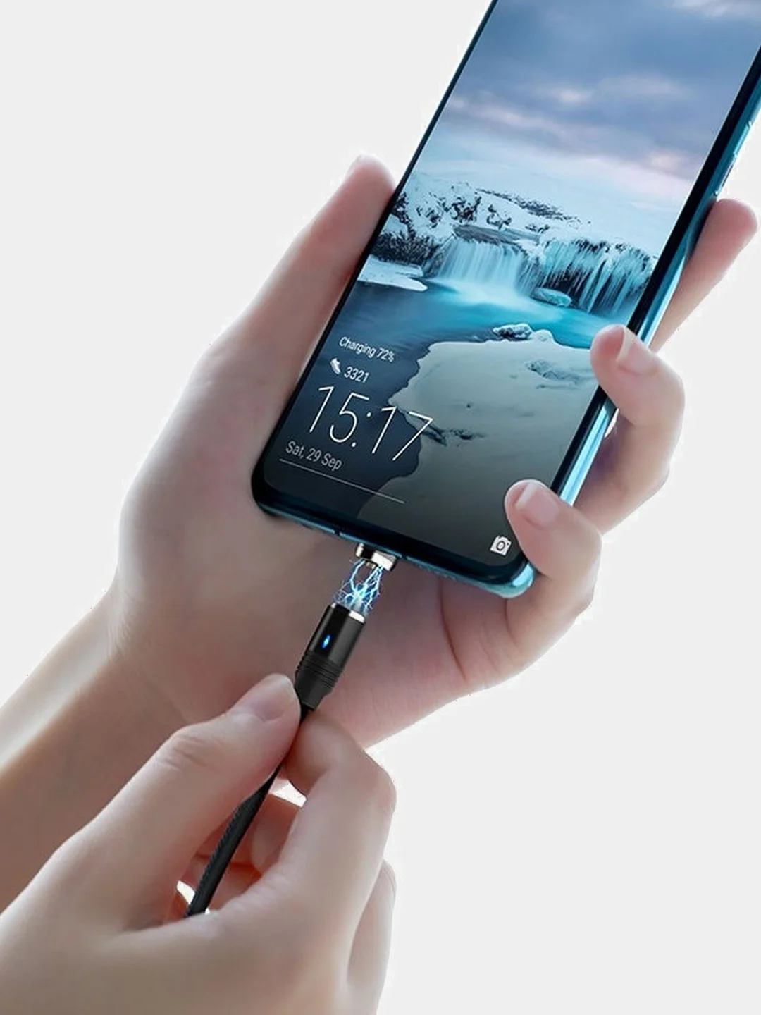 Кабель USB HOCO U76 Magnetic Charging 1.2М 2.4A / 3A для Micro, Type-C, Lightning