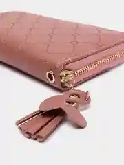 Пастельно-коралловый кошелек - клатч двухцветный