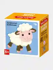 Кубики "Домашние животные" (без обклейки) 4 шт Baby Toys