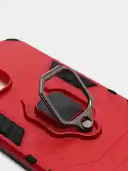 Красный чехол противоударный с кольцом-держателем на Apple iPhone 13 Pro Max (Айфон 13 Про Макс)