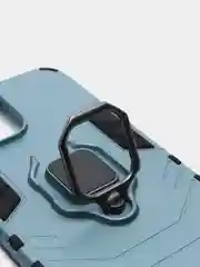 Синий меланж чехол противоударный с кольцом-держателем на Apple iPhone 13 Pro Max (Айфон 13 Про Макс)