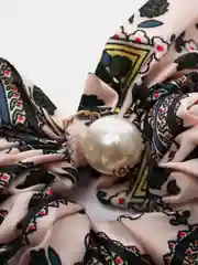 Красный резинки/для волос/для девочек/с жемчугом