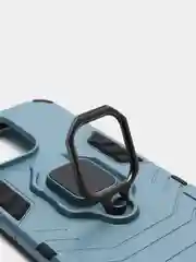 Синий меланж чехол противоударный с кольцом-держателем на Apple iPhone 13 Pro (Айфон 13 Про)