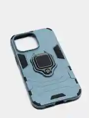 Синий меланж чехол противоударный с кольцом-держателем на Apple iPhone 13 Pro (Айфон 13 Про)
