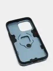 Синий меланж чехол противоударный с кольцом-держателем на Apple iPhone 13 Pro (Айфон 13 Про)