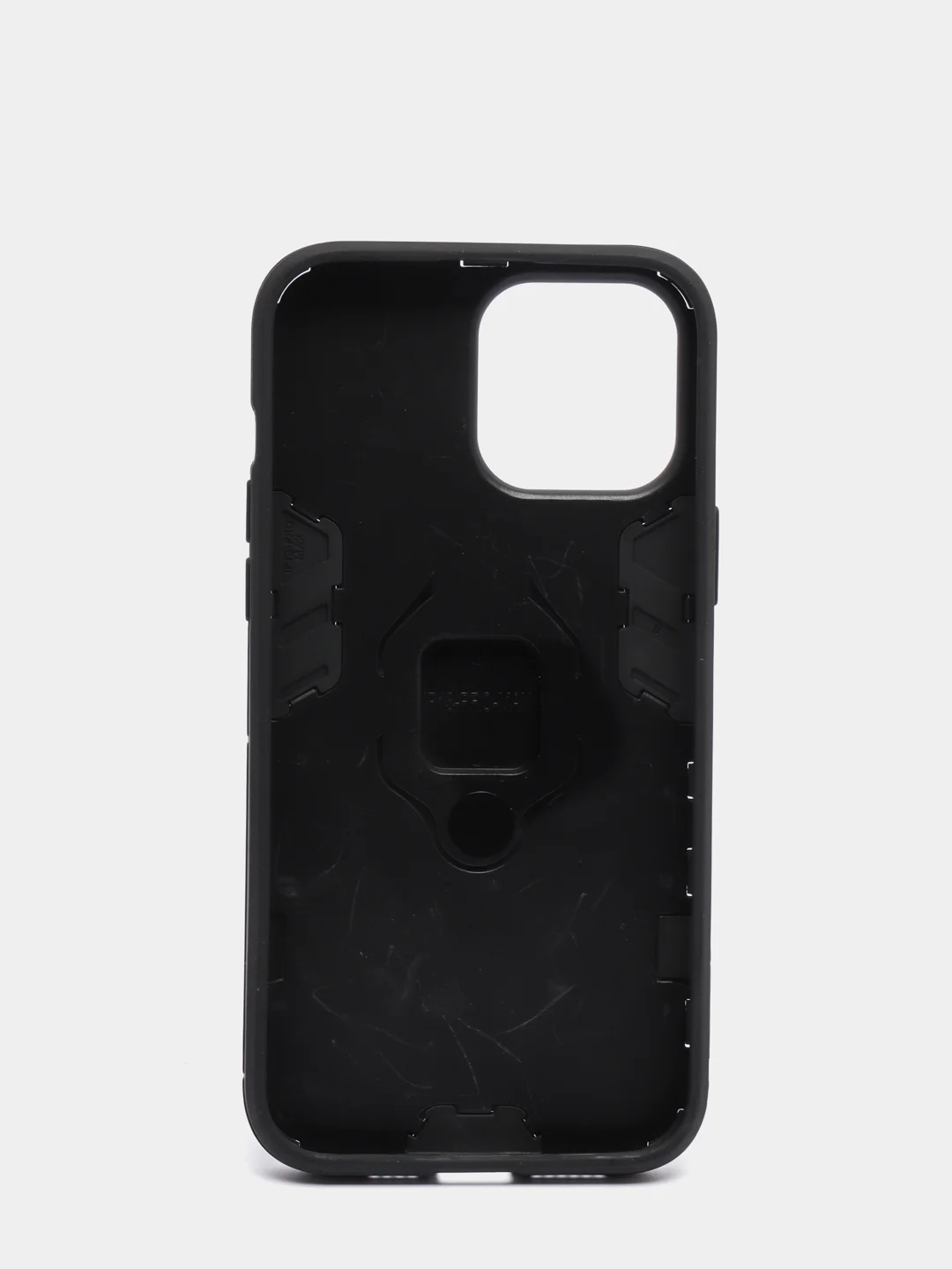 Черный чехол противоударный с кольцом-держателем на Apple iPhone 13 Pro Max (Айфон 13 Про Макс)