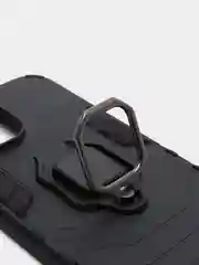 Черный чехол противоударный с кольцом-держателем на Apple iPhone 13 Pro Max (Айфон 13 Про Макс)