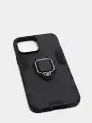 Черный чехол противоударный с кольцом-держателем на Apple iPhone 13 Pro Max (Айфон 13 Про Макс)
