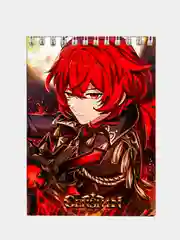 Блокнот по аниме игре "Genshin Impact" (Геншин Импакт), с обложкой из плотного картона