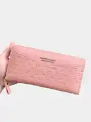 Розовый кошелек женский с принтом