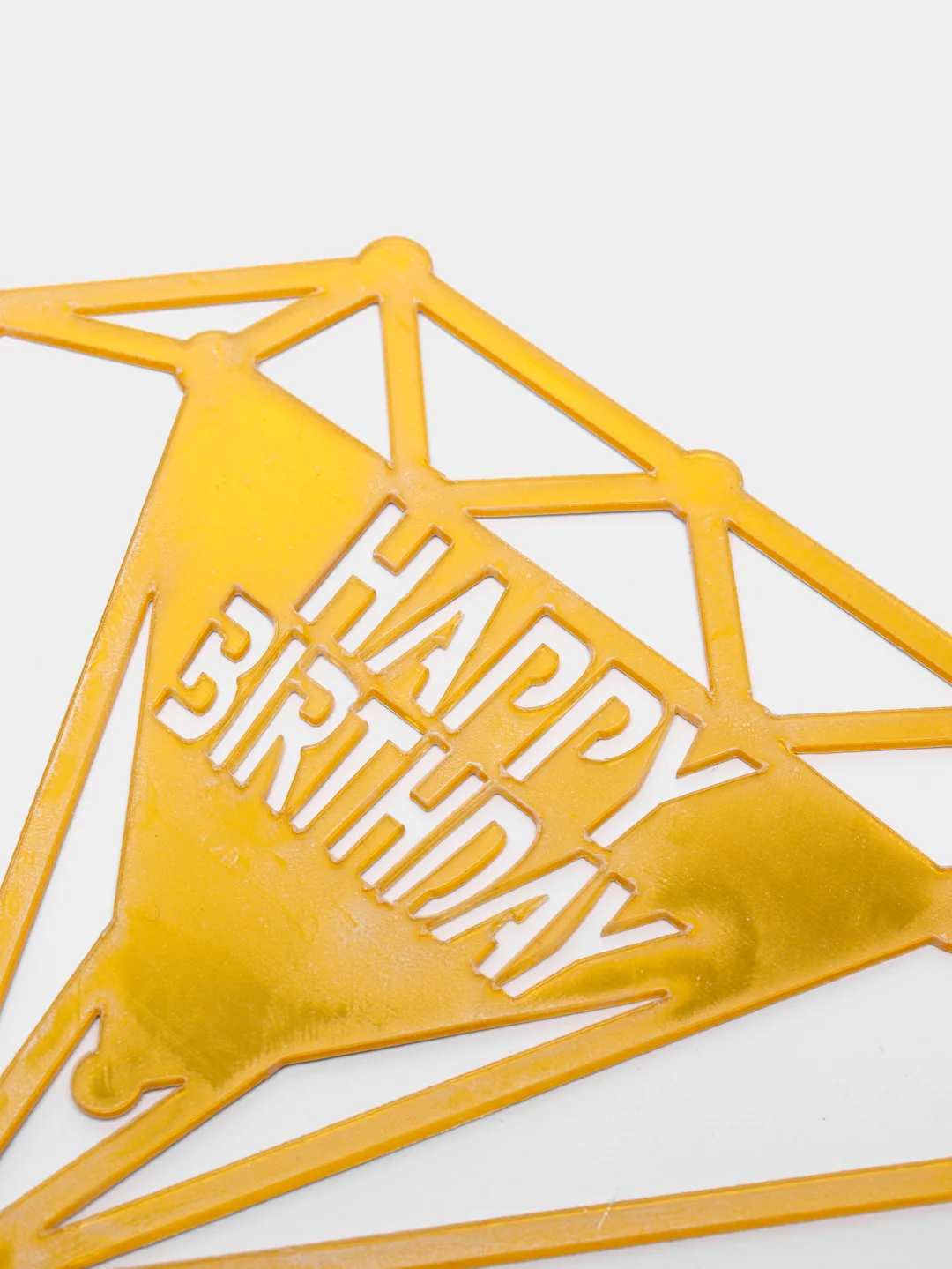 Золотой топпер на торт "С днём рождения", "Happy Birthday", "Love"