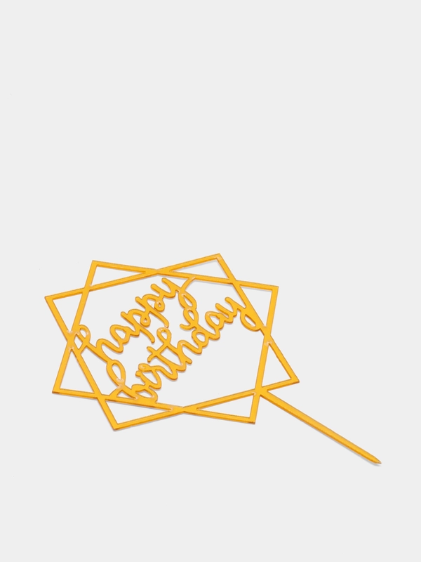 Топпер на торт "С днём рождения", "Happy Birthday", "Love"