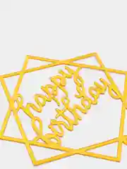 Белый топпер на торт "С днём рождения", "Happy Birthday", "Love"