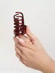 Бордовый каучуковый крабик для волос 8 см
