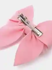 Розовый заколка из замши, с натуральным мехом