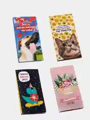 Обертка для шоколада, открытка на праздник