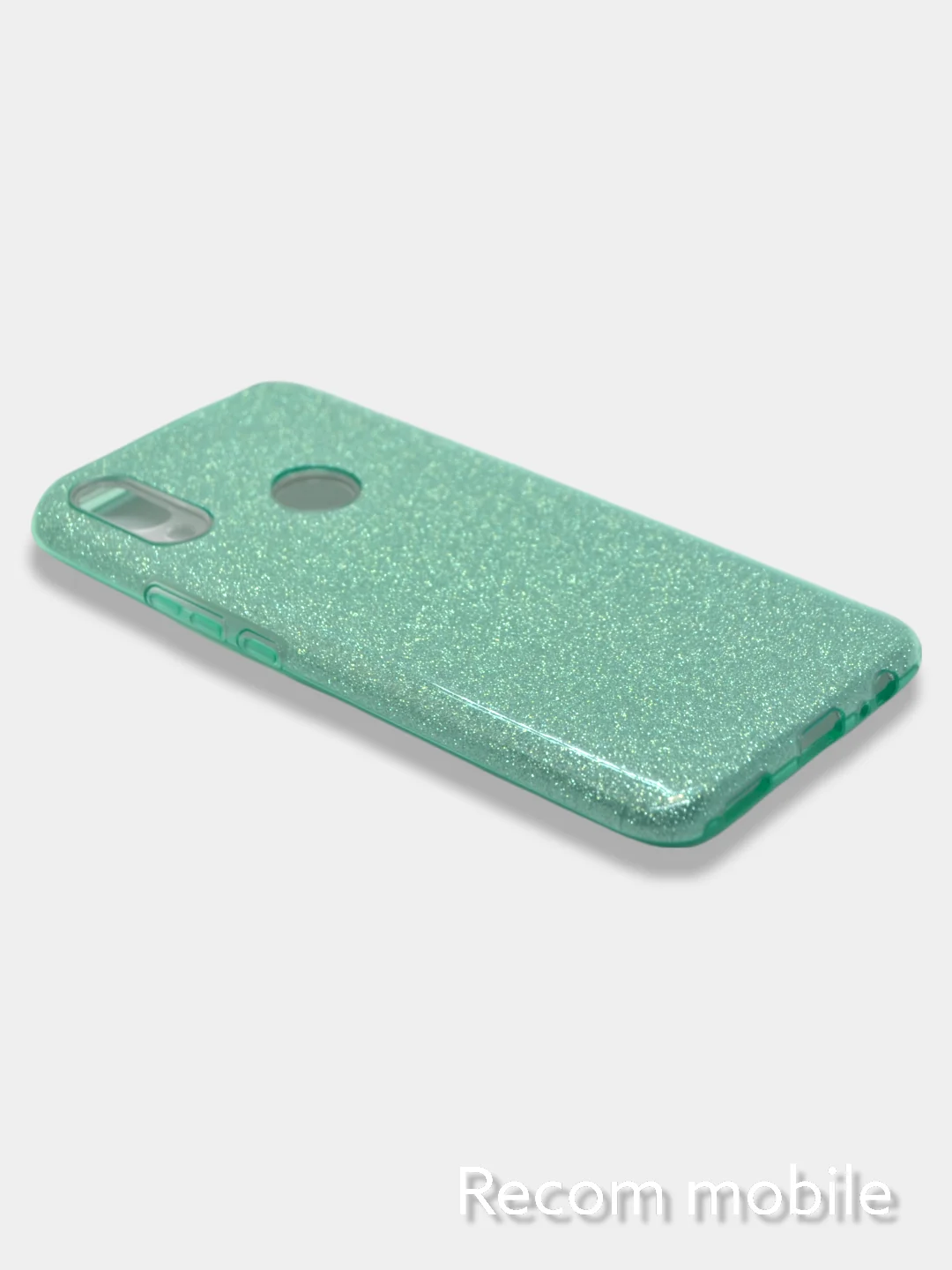 Бирюзовый чехол блестящий Honor 9A, 9X Lite, 9S, Huawei Y5P накладка с блёстками