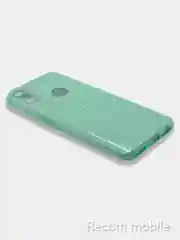 Бирюзовый чехол блестящий Honor 9A, 9X Lite, 9S, Huawei Y5P накладка с блёстками