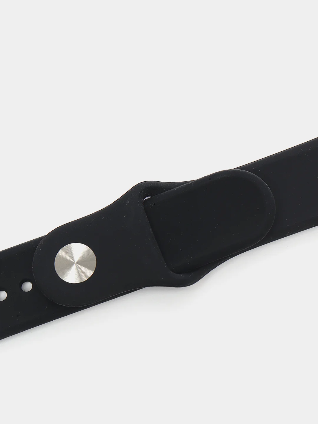 Черный ремешок силиконовый с рисунком для Apple Watch
