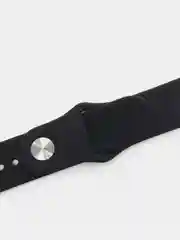 Черный ремешок силиконовый с рисунком для Apple Watch