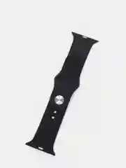Черный ремешок силиконовый с рисунком для Apple Watch