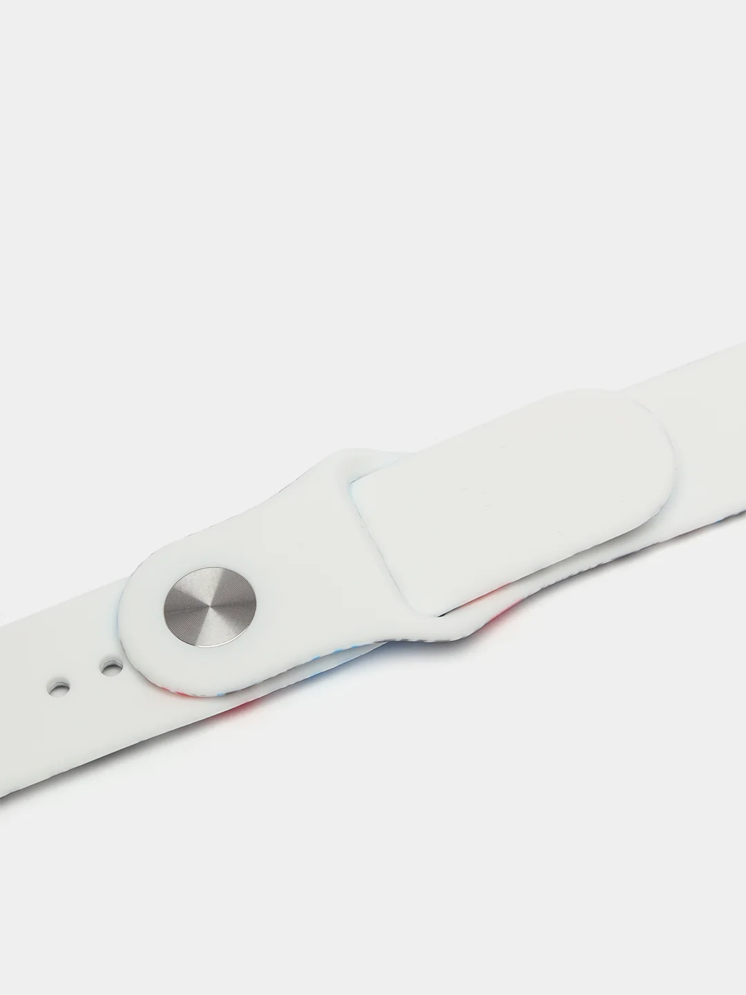 Вишнёвый ремешок силиконовый с рисунком для Apple Watch