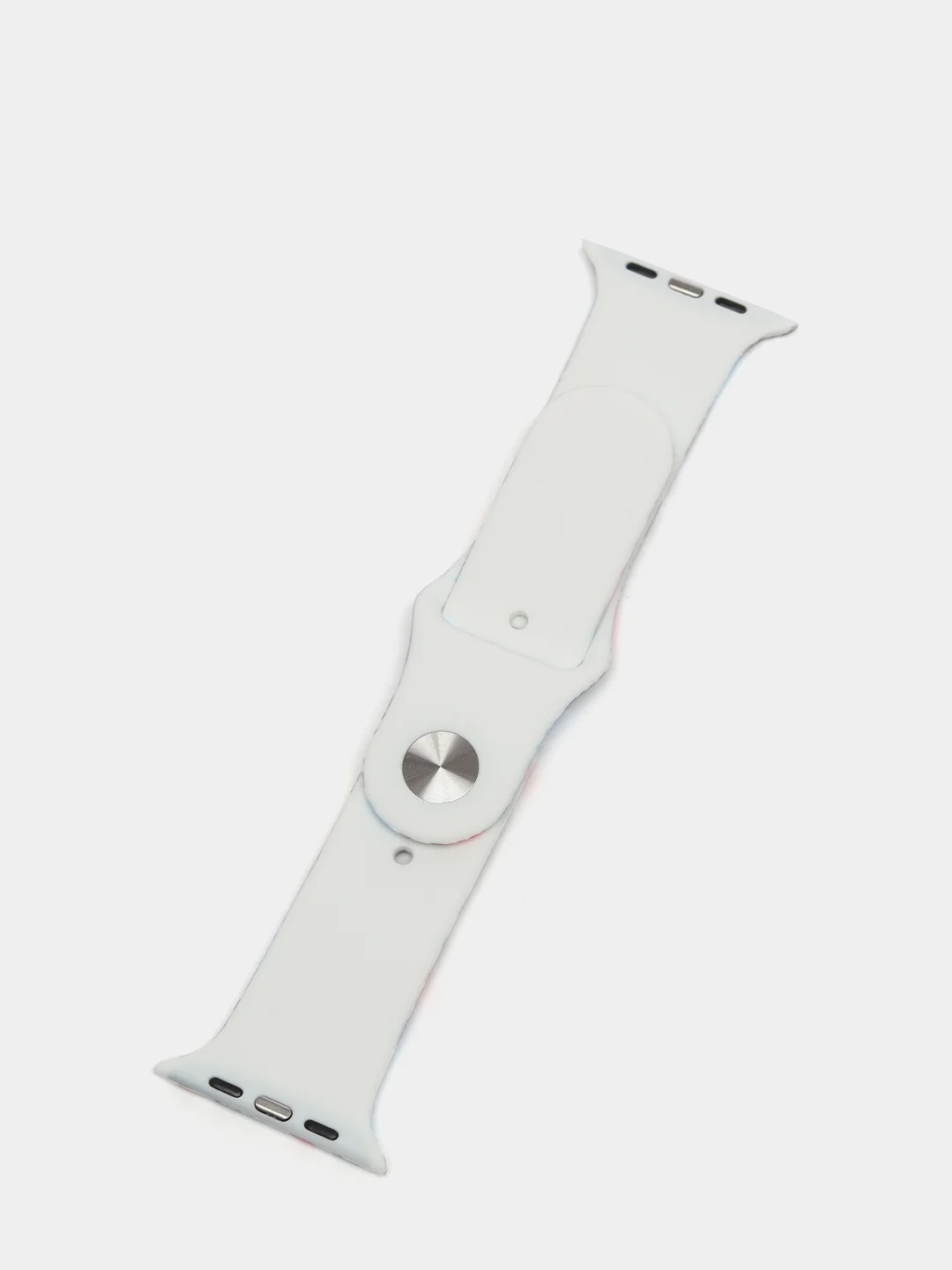 Вишнёвый ремешок силиконовый с рисунком для Apple Watch