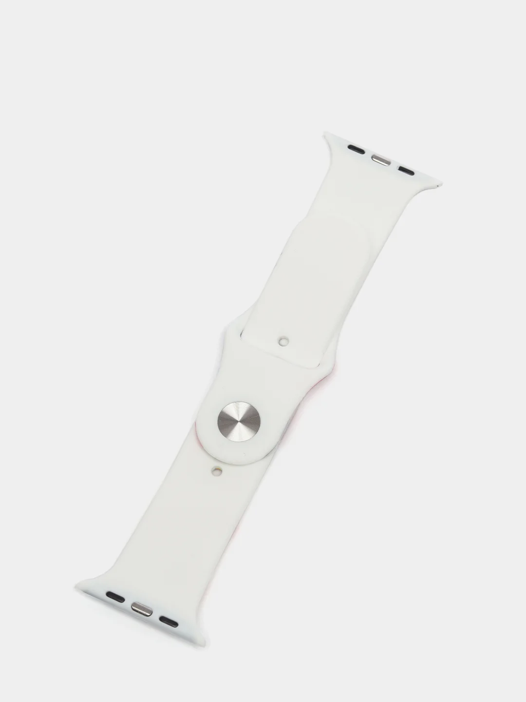 Серый металлик ремешок силиконовый с рисунком для Apple Watch