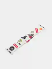 Серый металлик ремешок силиконовый с рисунком для Apple Watch