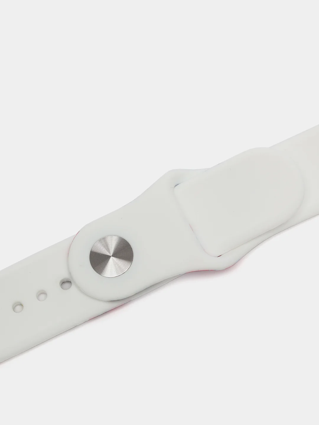 Серый металлик ремешок силиконовый с рисунком для Apple Watch