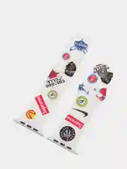 Серый металлик ремешок силиконовый с рисунком для Apple Watch