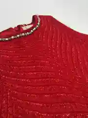 Платье красное, со стразами