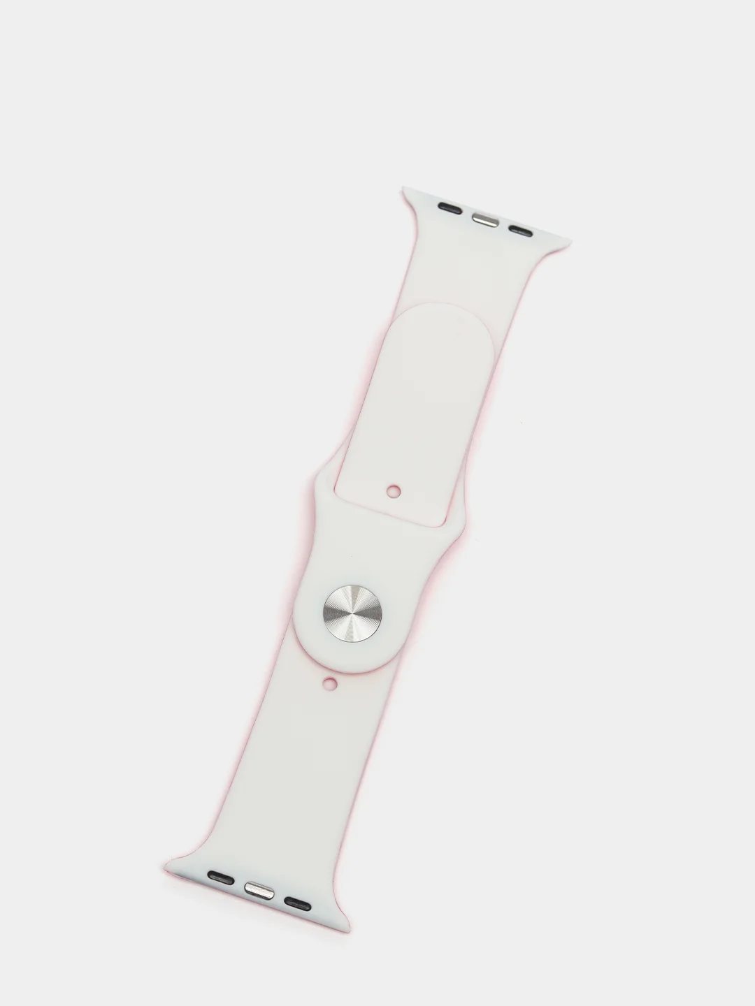 Алый ремешок силиконовый с рисунком для Apple Watch