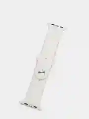 Алый ремешок силиконовый с рисунком для Apple Watch