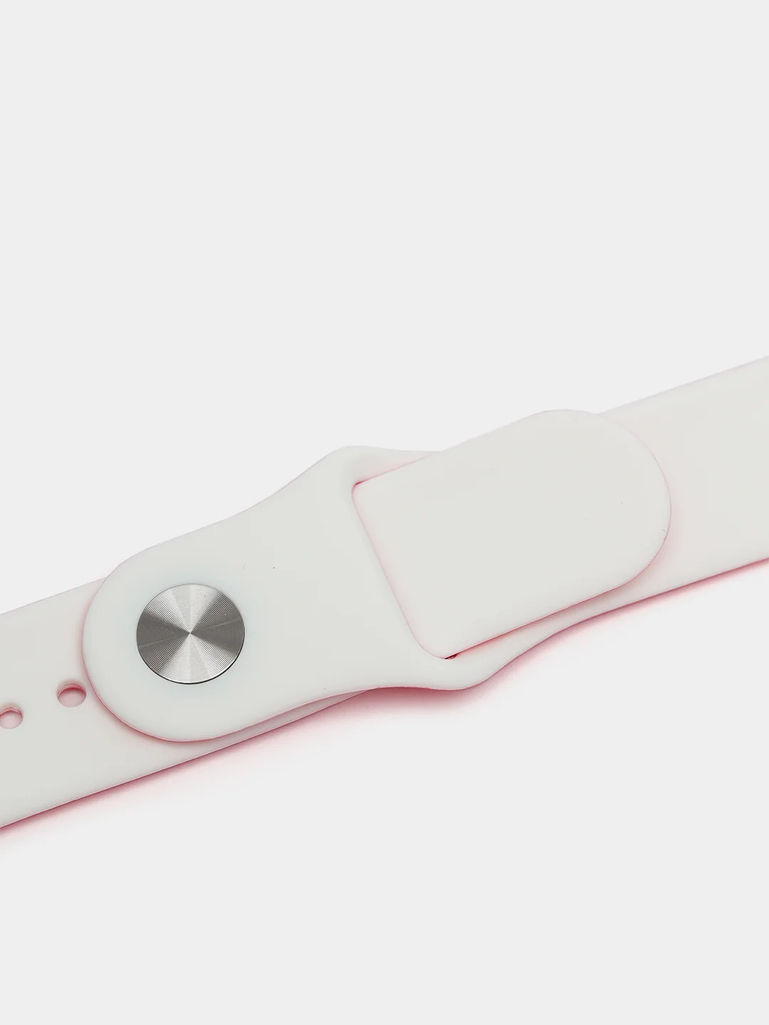 Алый ремешок силиконовый с рисунком для Apple Watch