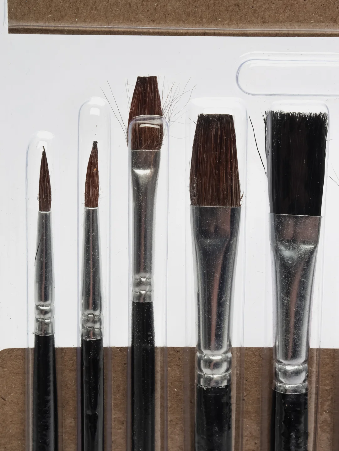 Набор кистей ArtSpace, 15 штук, пони, щетина, плоские, круглые, блистер