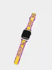 Марсала ремешок силиконовый с рисунком для Apple Watch
