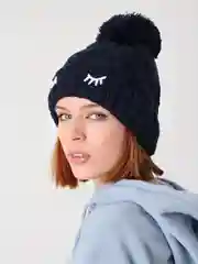 Шапка женская вязаная утепленная