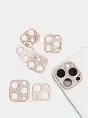 Розовый защита камеры, защитное стекло, накладка со стразами на камеру iPhone 11 / 12/ 13